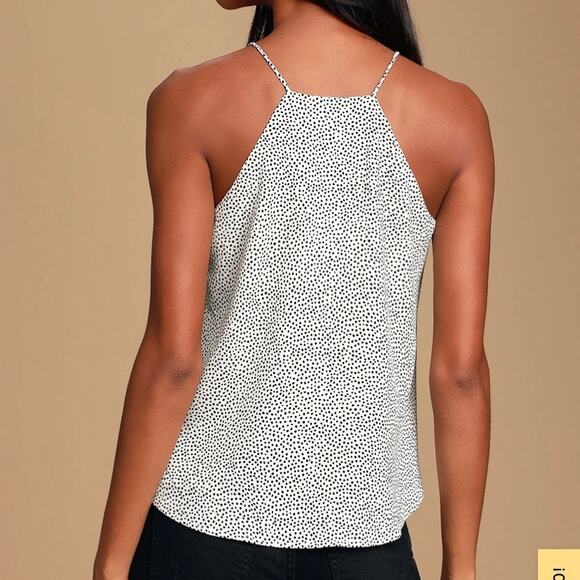 Lulu’s Roslyn Ivory Polka Dot Tank Top - Picture 2 of 9